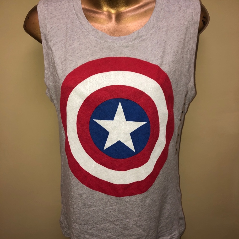 Marvel captain America size m gray tank brand new